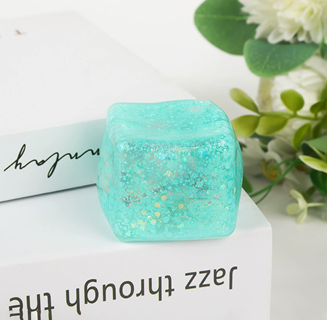5.3cm Gummy Glitter Fidget Squishy Cubes