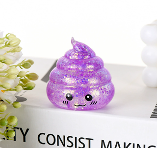 6.5*5.5cm Gummy Glitter Fidget Squishy Poop