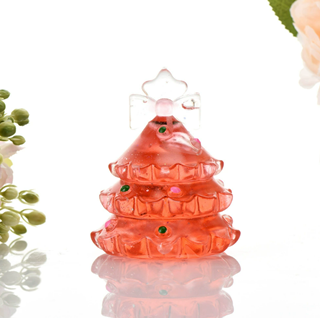 7*9cm Clear Gummy Glitter Fidget Squishy Christmas Tree