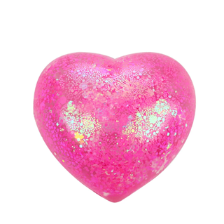 6cm Gummy Glitter Fidget Squishy Heart