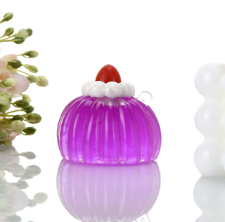 6*5.2cm Gummy Clear Fidget Squishy Cake