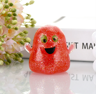 7*6.5cm Gummy Glitter Fidget Squishy Halloween Gohst