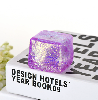 5.3*5.3cm Gummy Glitter Fidget Squishy Cube