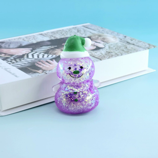 10*6*4.5cm Gummy Glitter Fidget Squishy Christmas Snowman