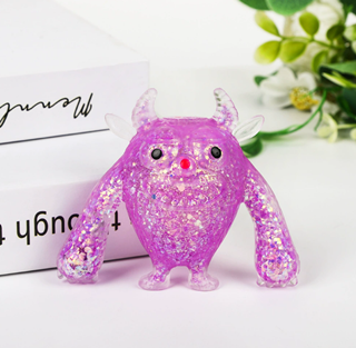 11*9cm Gummy Glitter Fidget Squishy Monster